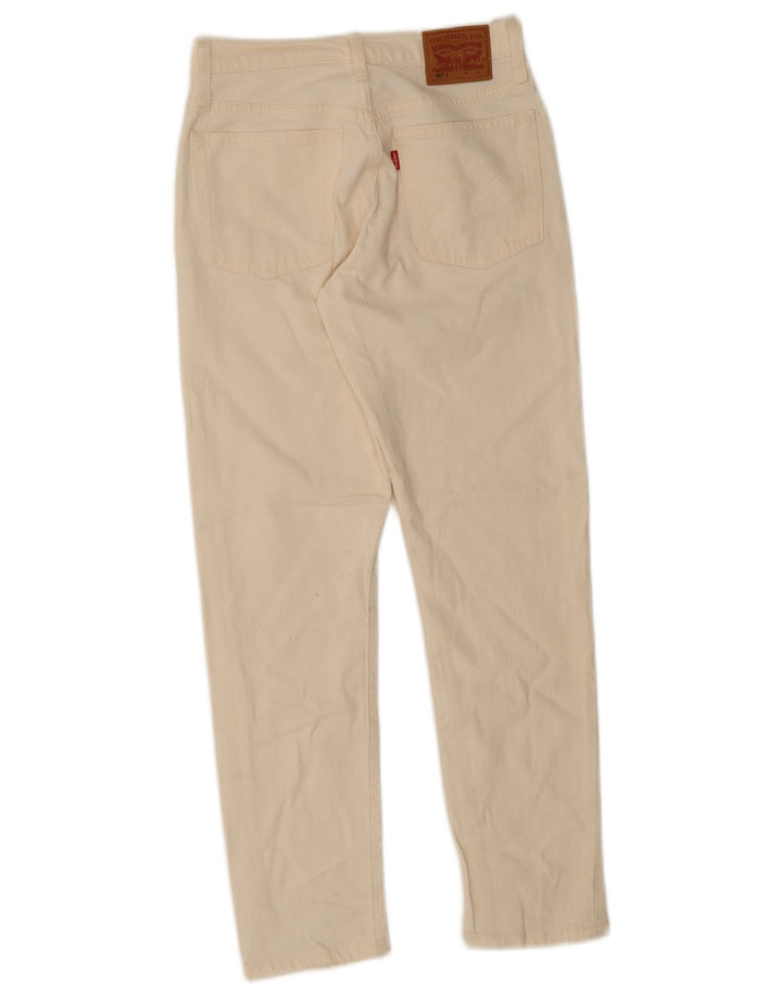 Levi's Dame 501 Straight Jeans W25 L28 Off White Bomuld