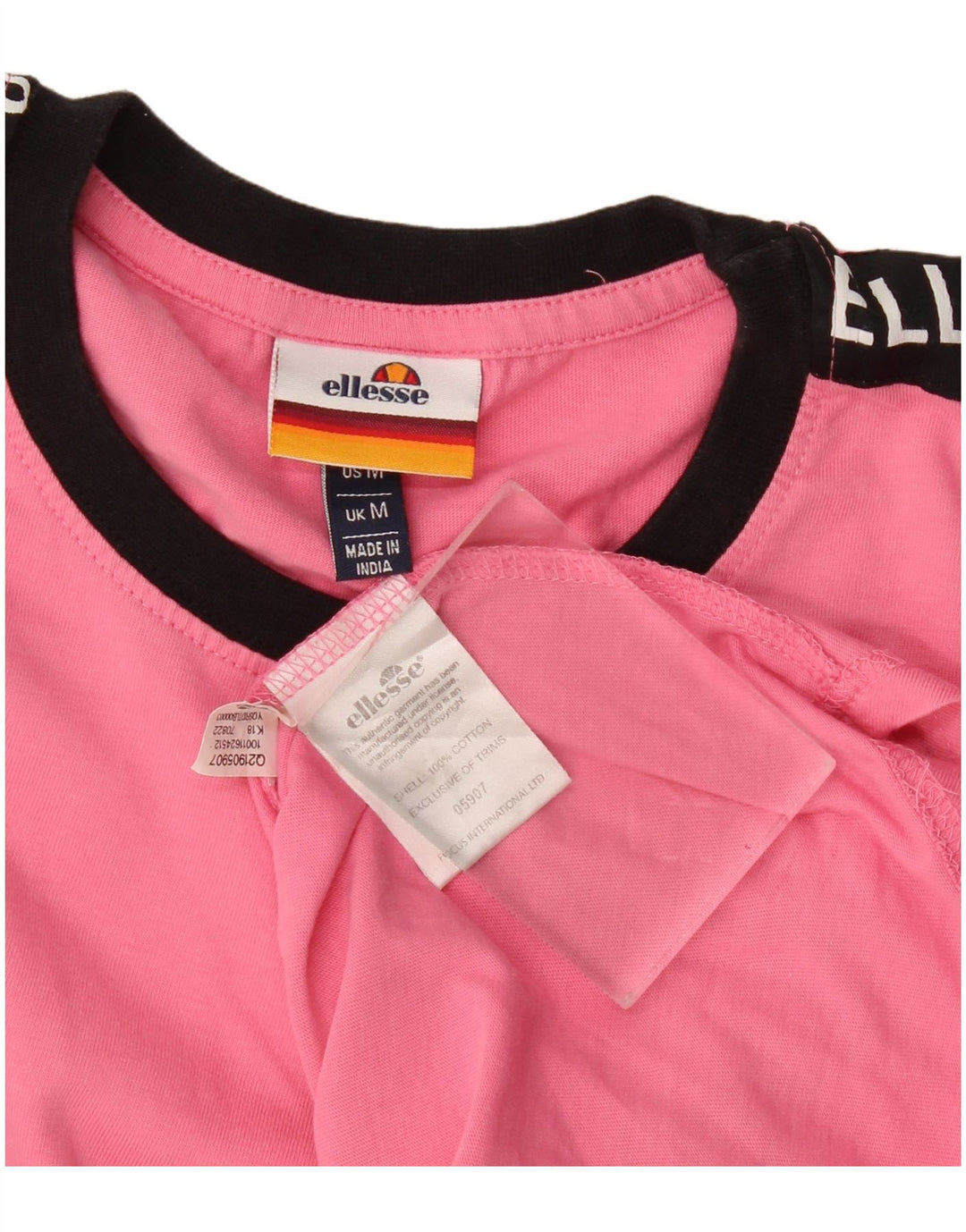 Ellesse Herre Grafisk T-Shirt Top Medium Pink Colourblock