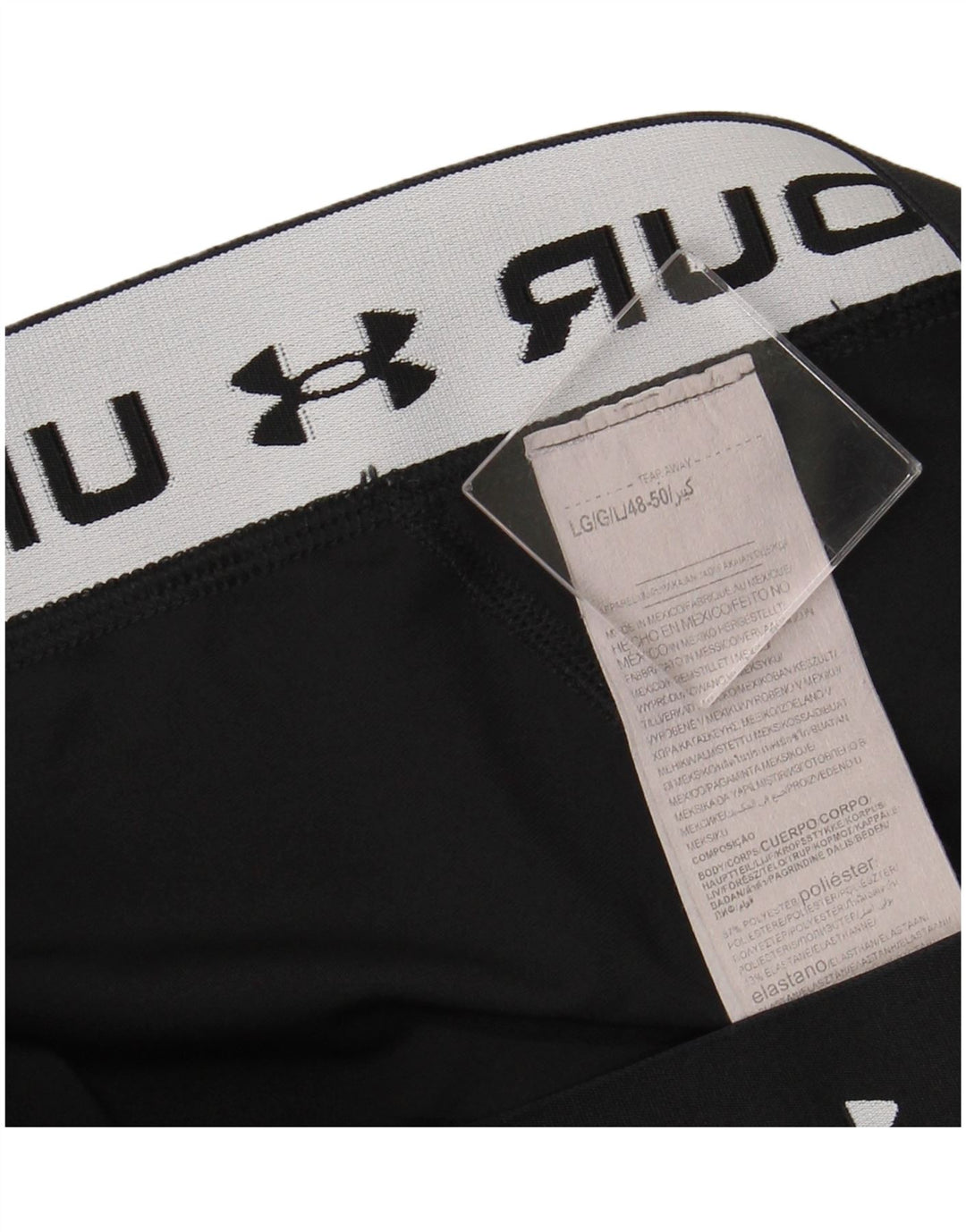 UNDER ARMOUR Grafiske Leggings til kvinder UK 14 Stor sort polyester