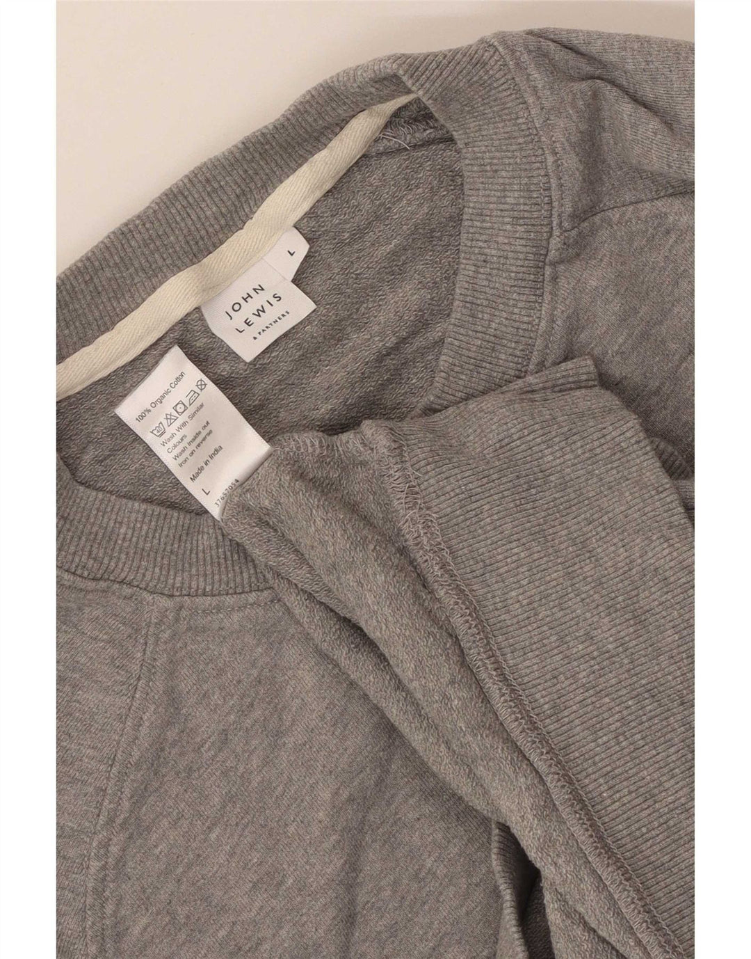 John Lewis Sweatshirt til mænd, stor grå bomuld