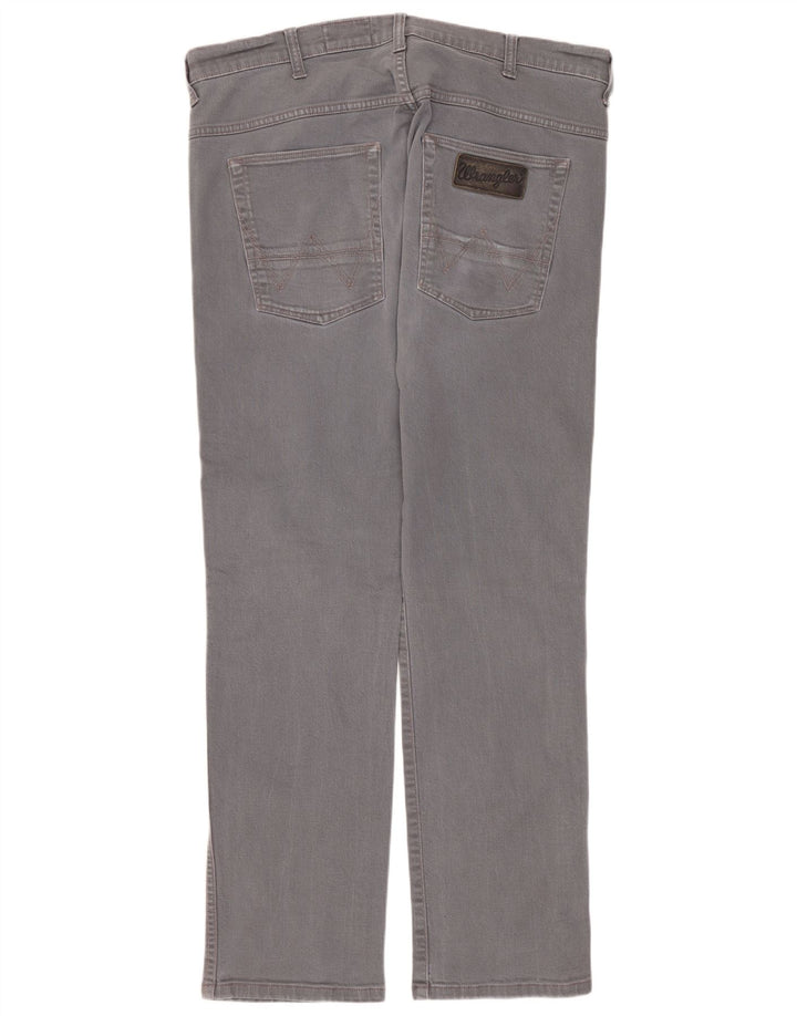 Wrangler Herre Spencer Straight Jeans W34 L32 Grå Bomuld