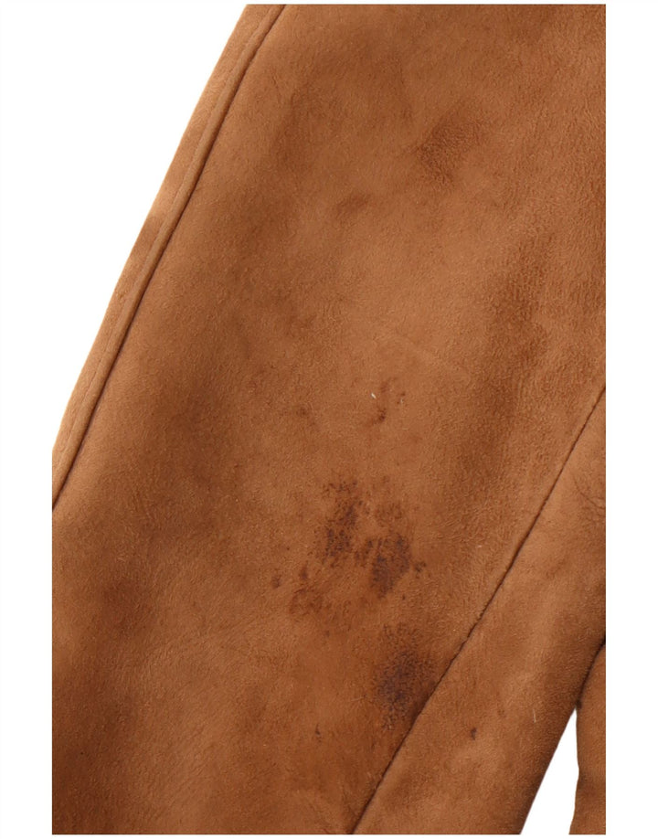 HEA TONA Shearling Coat til kvinder UK 14 Medium Brun Akryl