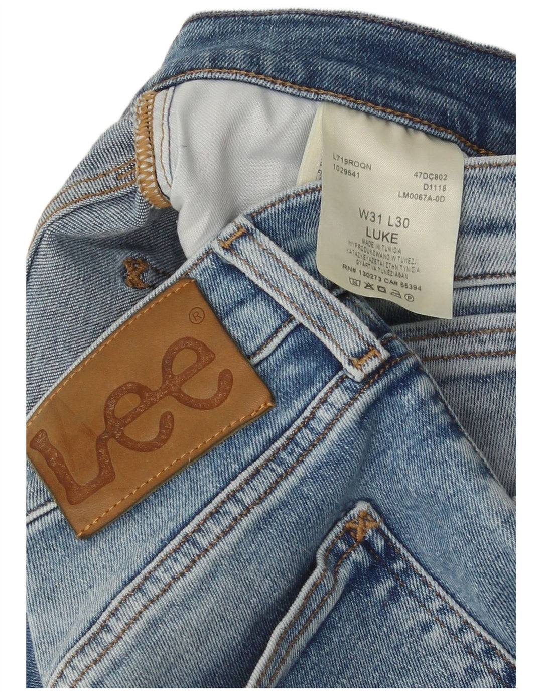 Lee Herre Luke Slim Jeans W31 L30 Blå Bomuld
