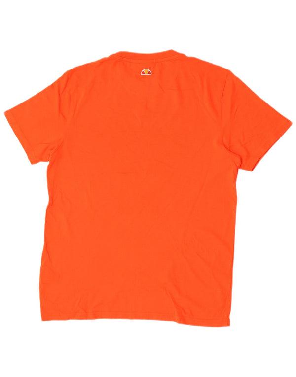 Ellesse Herre Grafisk T-Shirt Top Stor Orange Bomuld