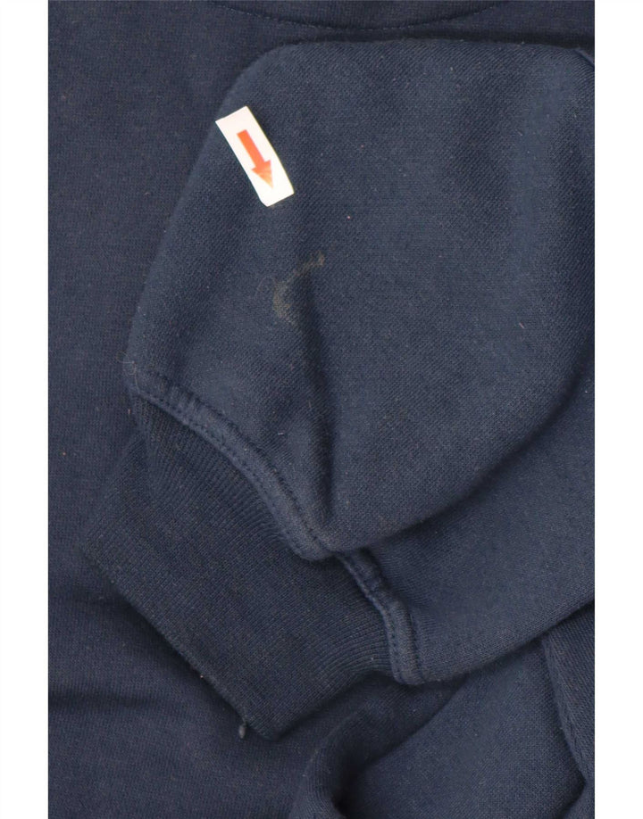 Ellesse Herre Zip Neck Sweatshirt Jumper Large Navy Blue Bomuld