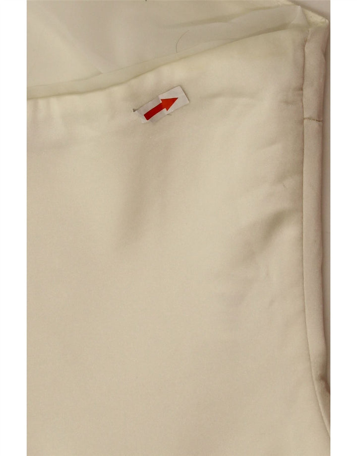 Zara Womens Crop stropløs top UK 12 Medium White Polyester