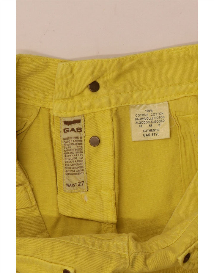 Gas Dame Capri Jeans W27 L20 Gul Bomuld