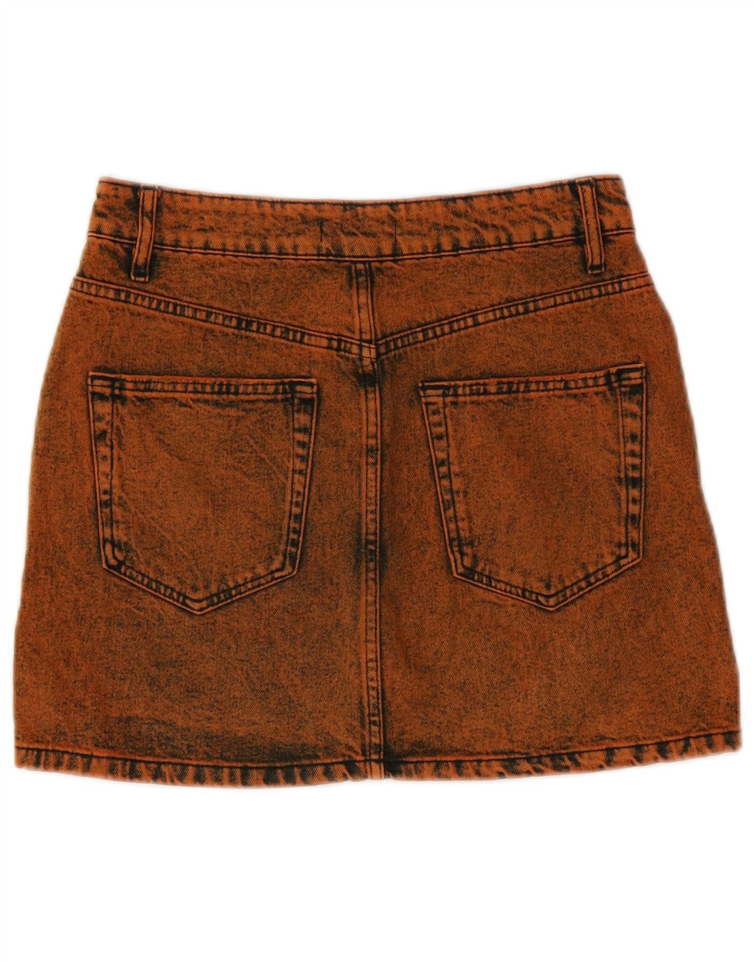 Zara Dame Mini Denim Nederdel Medium W28 Orange