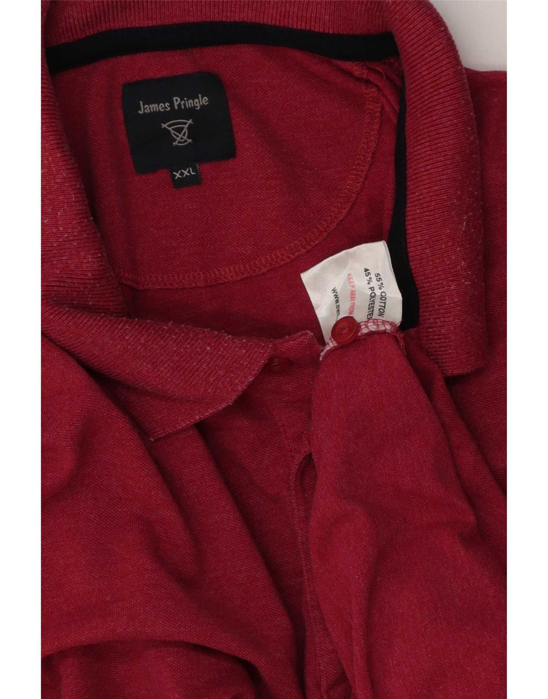 Pringle Polo Shirt til mænd 2XL Pink Bomuld