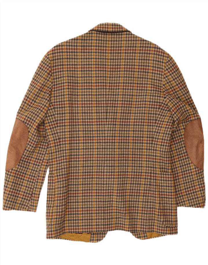 Henry Cottons Herre 2-knaps blazerjakke IT 48 Medium Brown Houndstooth