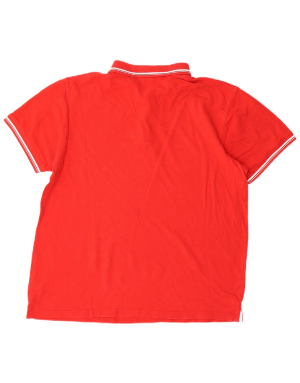 Sergio Tacchini herre poloshirt XL rød bomuld