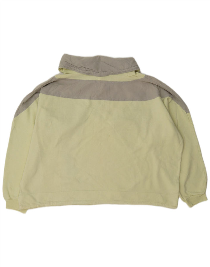 Vintage Kvinders Oversized Grafisk Sweatshirt Jumper UK 16 Large Yellow