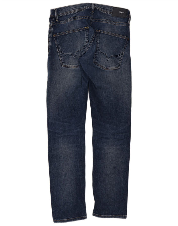 PEPE Jeans Dame Regular Fit Lige UK 10 Small W32 L31 Blå