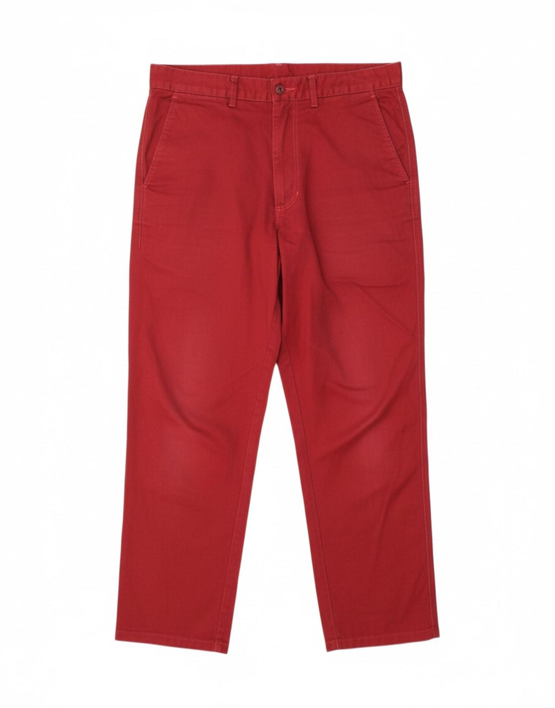 AVIREX Mens Slim Chino Trousers  W32 L29 Red Cotton