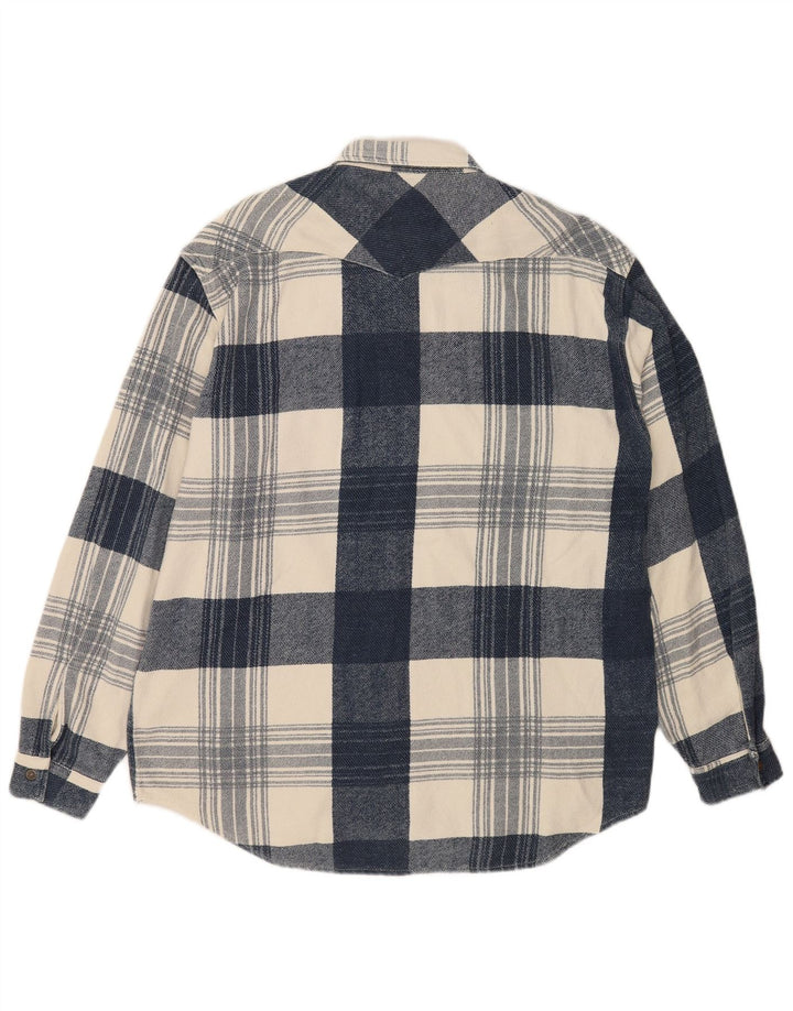 Carrera herre flannelskjorte XL blå ternet