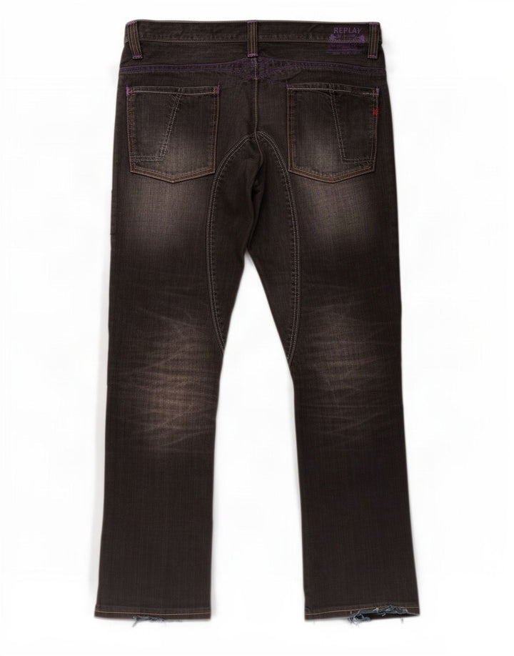 Replay Herre Straight Jeans W38 L34 Sort