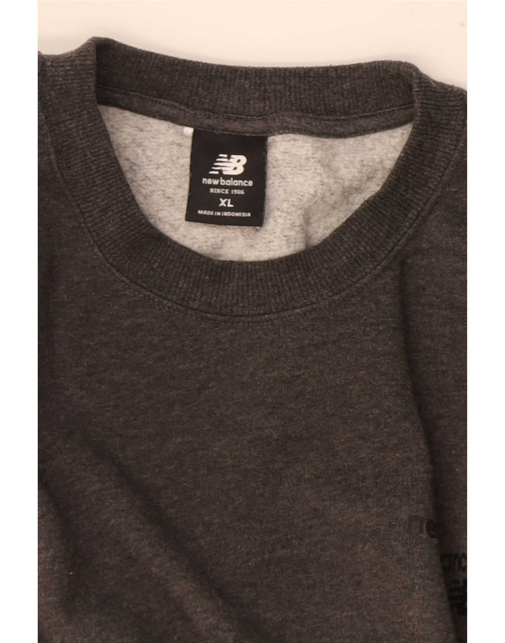 New Balance Herre Sweatshirt Jumper XL Grå Flecked