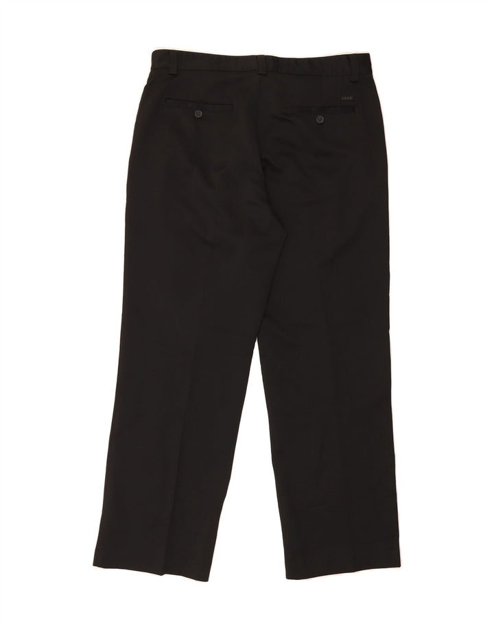 IZOD Mens Straight Chino Trousers W34 L30 Black Polyester Vintage Izod and Second-Hand Izod from Messina Hembry 