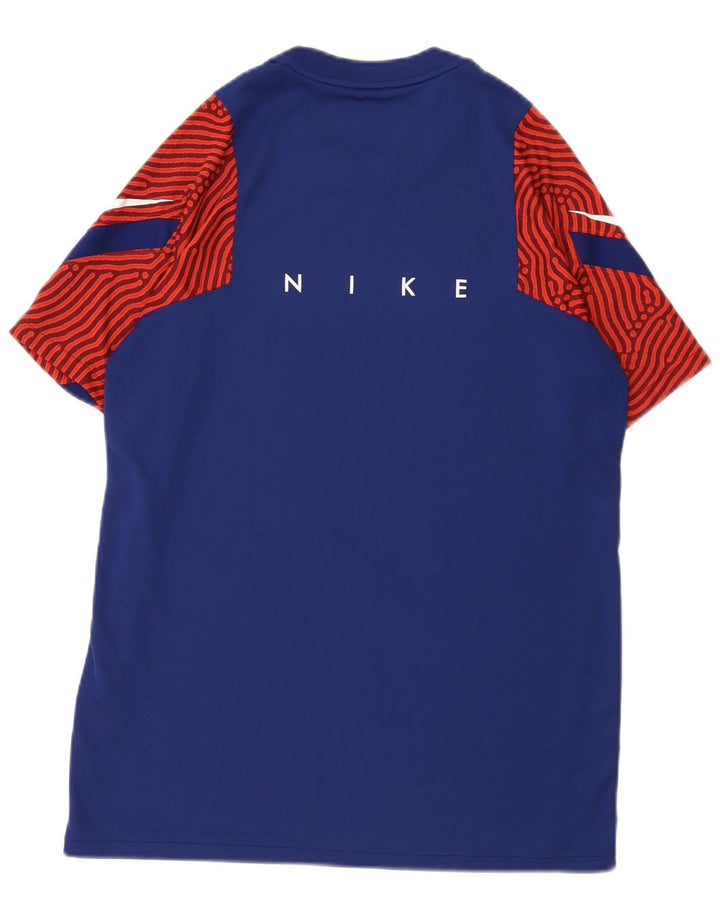 Nike Herre Dri Fit grafisk T-shirt Top Stor blå farveblok