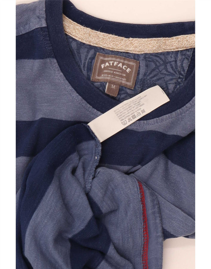Fat Face Herre T-Shirt Top Medium Blå Stribet