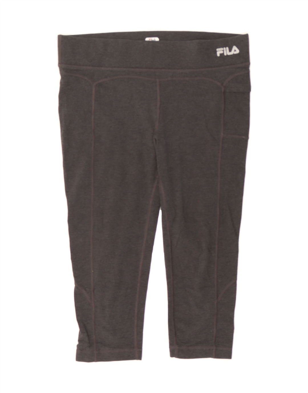 FILA Womens Capri Leggings UK 14 Medium Grey Cotton Vintage Fila and Second-Hand Fila from Messina Hembry 
