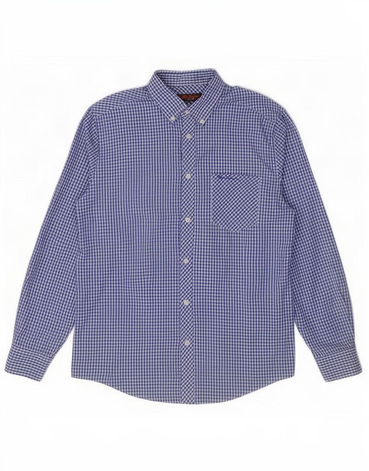 Ben Sherman Herreskjorte Medium Blue Gingham Cotton