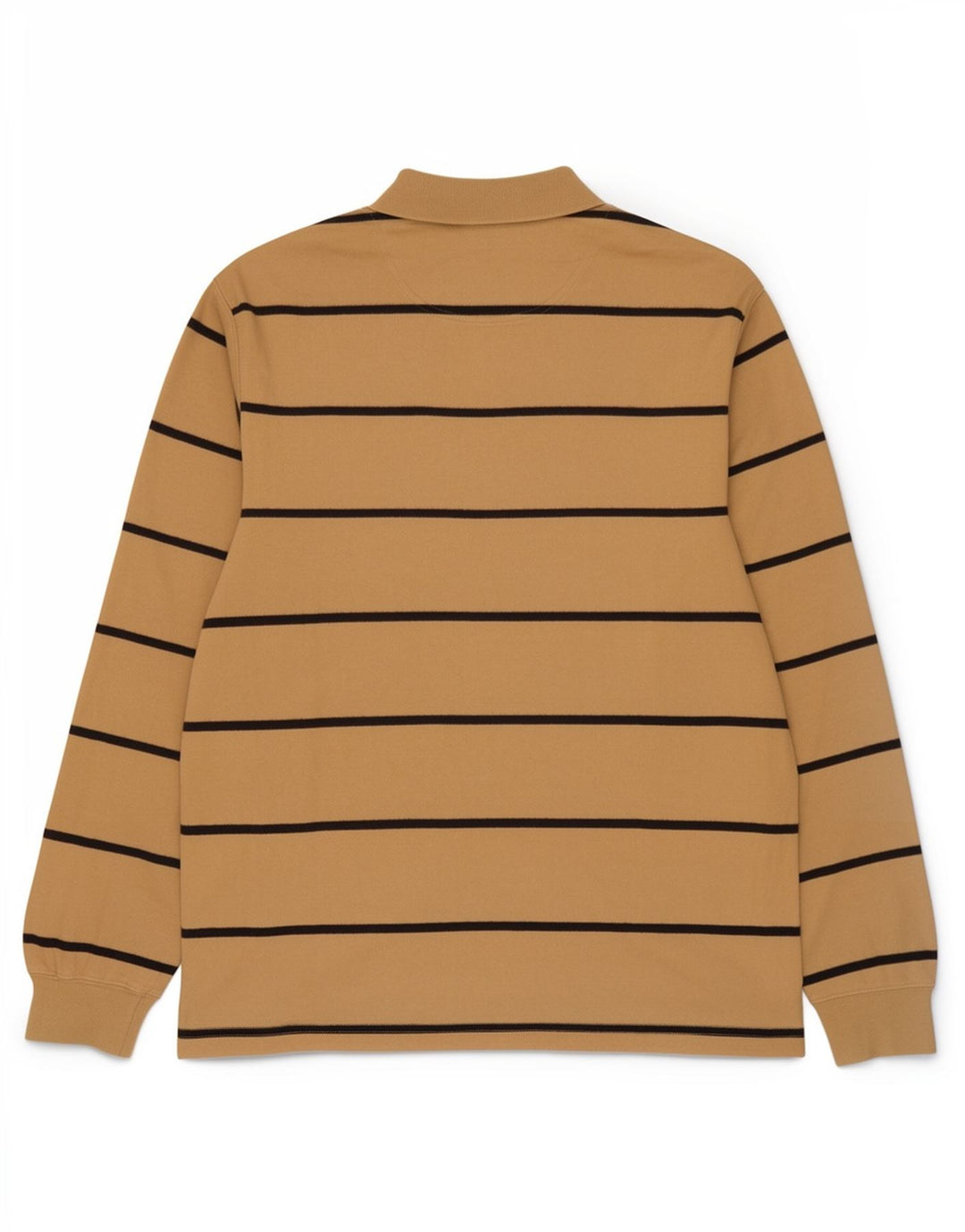 Timberland Langærmet poloshirt til mænd Medium beige stribet bomuld
