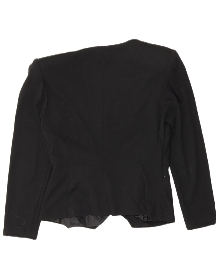 Luisa Spagnoli Dame Cardigan Top IT 46 Stor Sort Uld