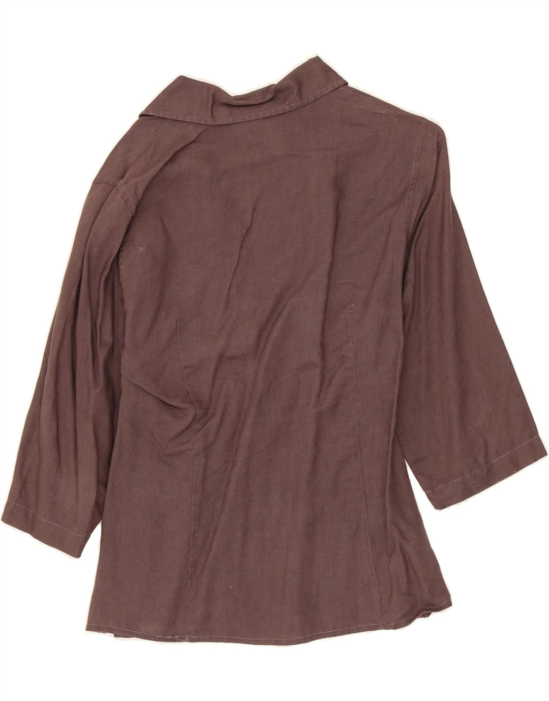 PROJECT Womens 3/4 Sleeve Blouse Top IT 46 Large Brown Floral Vintage Project and Second-Hand Project from Messina Hembry 