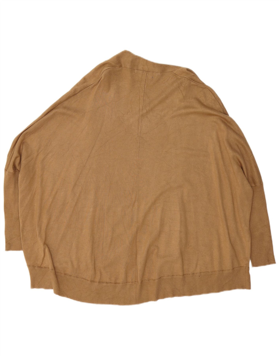 Zara Dame Oversized Batwing Åben Cardigan Sweater UK 14 Medium Brun