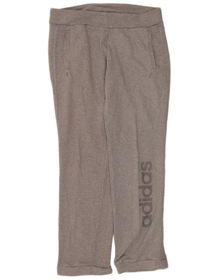 ADIDAS grafiske træningsdragtbukser til kvinder Joggers UK 12/14 Medium Grey