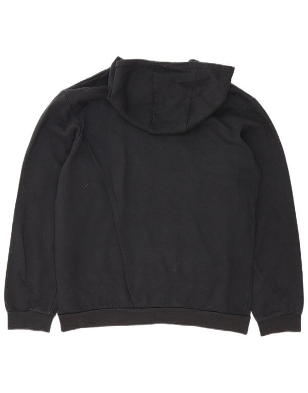 Adidas Mens Hoodie Jumper Medium Black Cotton