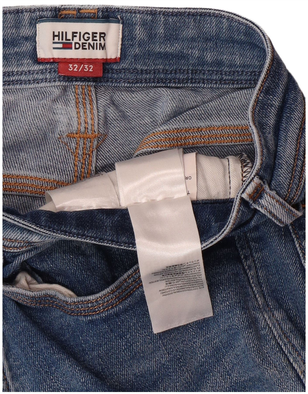 TOMMY HILFIGER Bootcut jeans til mænd W32 L32 blå bomuld