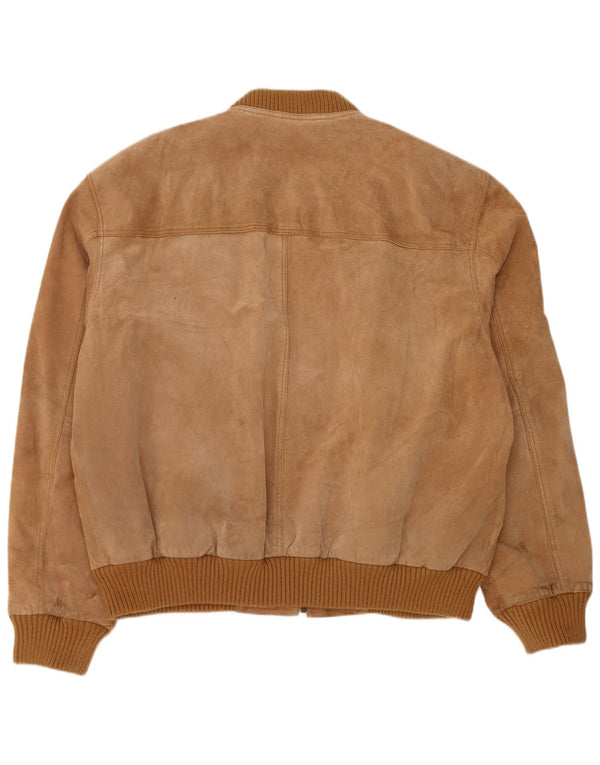 Vintage herre ruskindsjakke UK 42 2XL Beige Læder