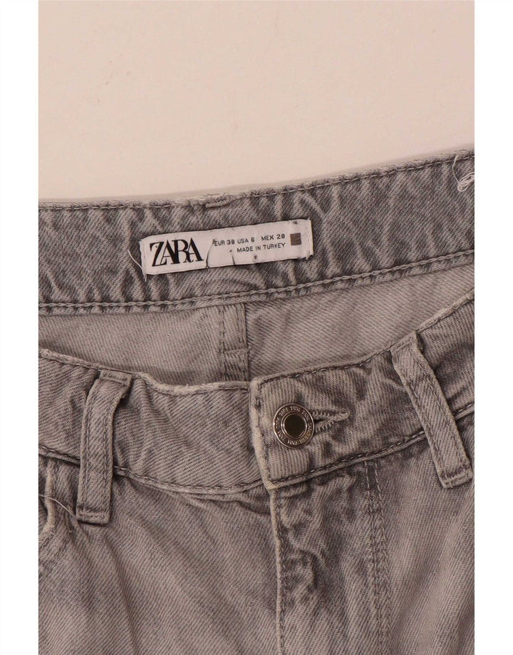 Zara Dame Straight Jeans EU 38 Small W28 L29 Grå