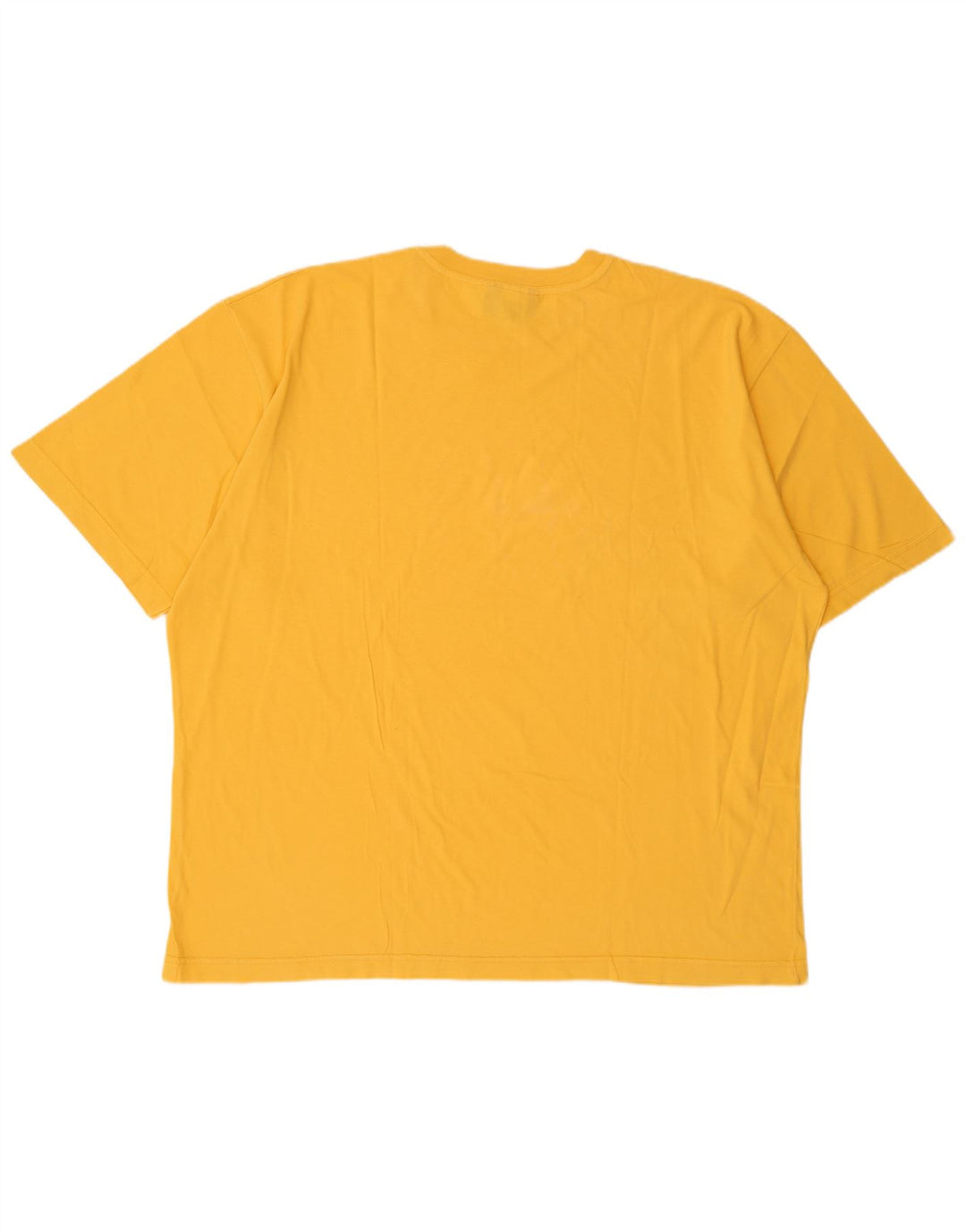 Stefanel Herre Grafisk T-Shirt Top XL Gul Bomuld