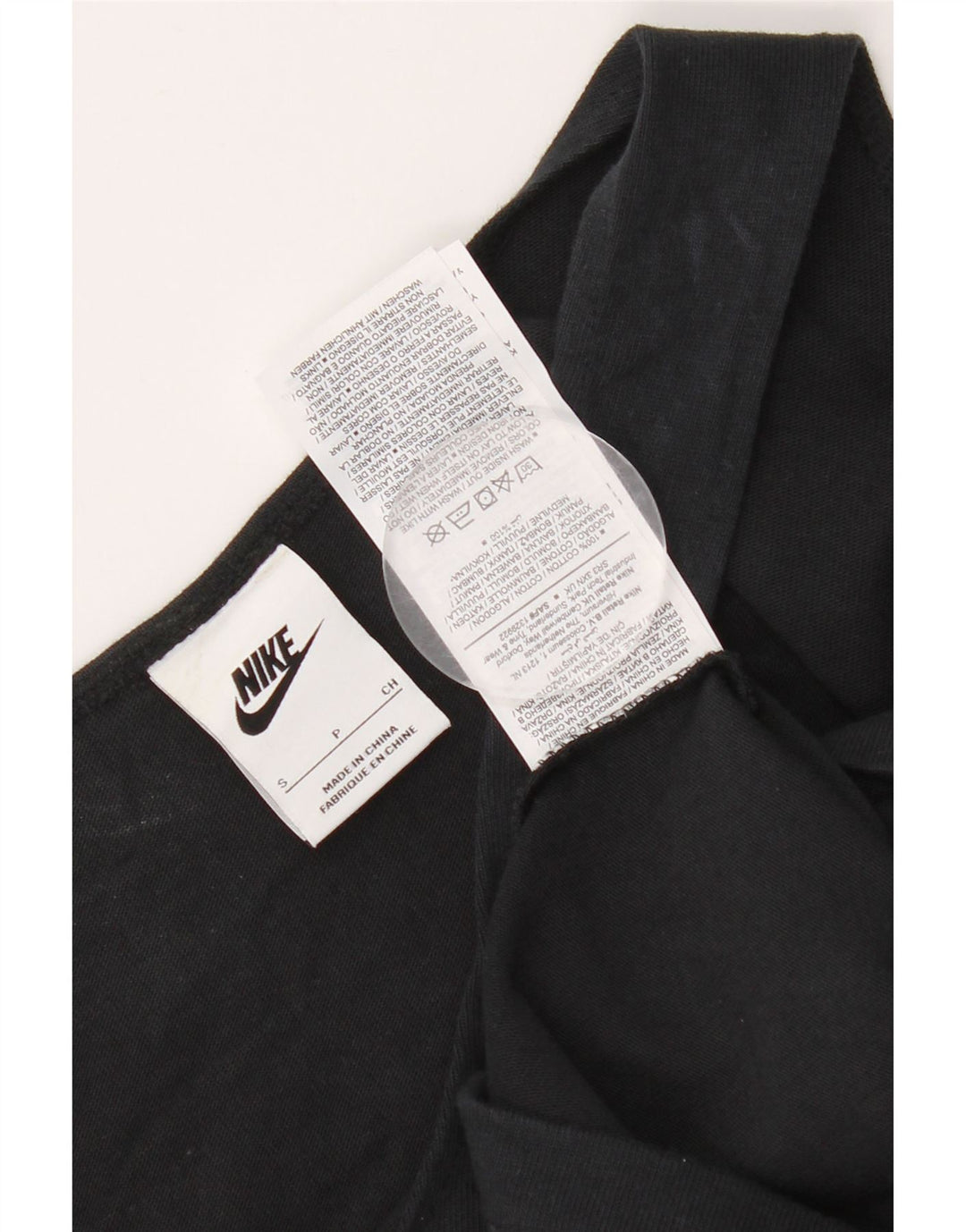 Nike Womens Crop Oversized Vest Top UK 10 Small Black Bomuld