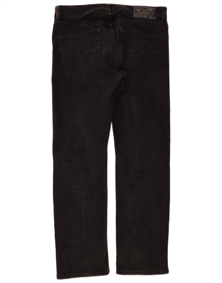 Diesel Herre Larkee Regular Straight Jeans W33 L30 Sort Bomuld