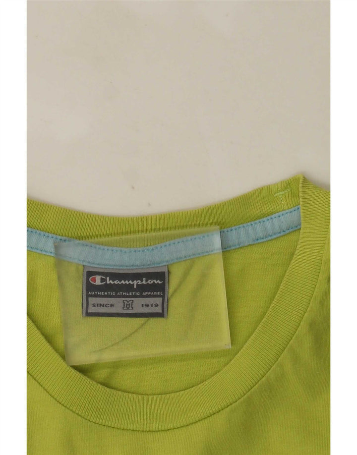 Champion Herre Grafisk T-Shirt Top Medium Grøn