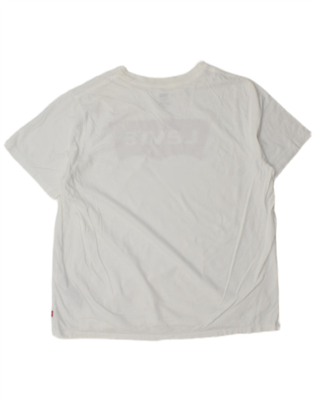 LEVI'S Herre Standard Grafisk T-Shirt Top XL Hvid Bomuld