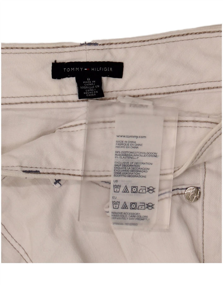 Tommy Hilfiger Bermuda denimshorts til kvinder US 8 Medium W32 Hvid bomuld