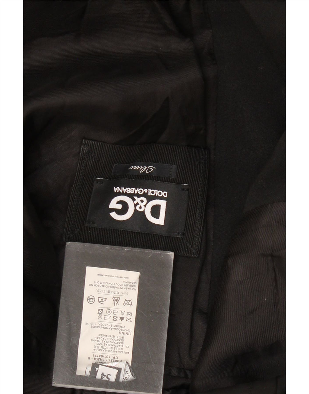 Dolce & Gabbana Herre Slim 2-knaps blazerjakke IT 54 2XL Sort Uld