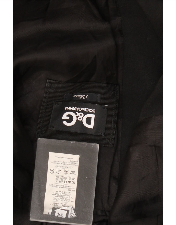Dolce & Gabbana Herre Slim 2-knaps blazerjakke IT 54 2XL Sort Uld