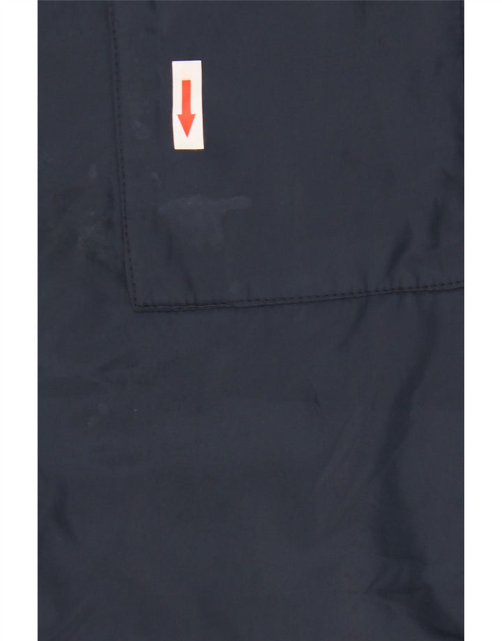 Zara Herre Windbreaker Jacket UK 42 XL Navy Blue Polyester