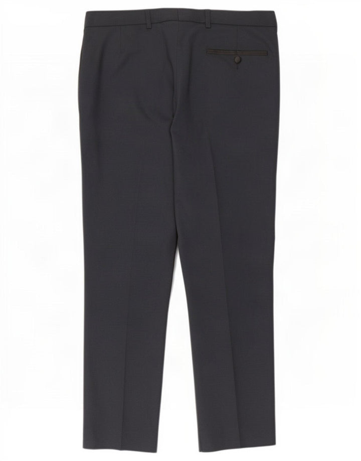 Marks & Spencer Herre Slim Fit Casual Bukser W34 L29 Marineblå Polyester