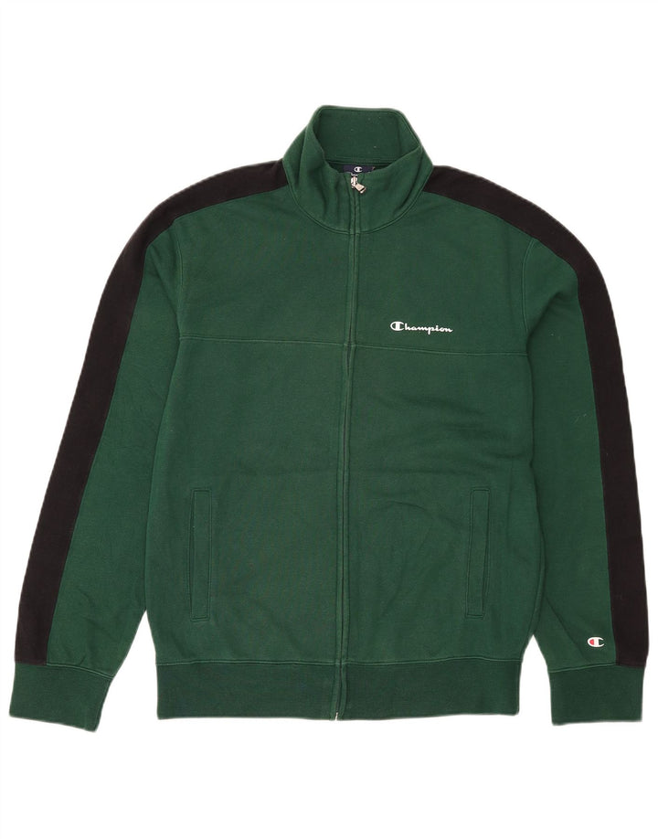 Champion Herre træningsdragt Topjakke Medium Grøn Colourblock Bomuld