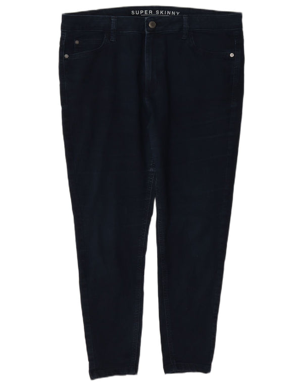 Marks & Spencer Womens Crop Skinny Jeans UK 16 Large W34 L25 Navy Blue