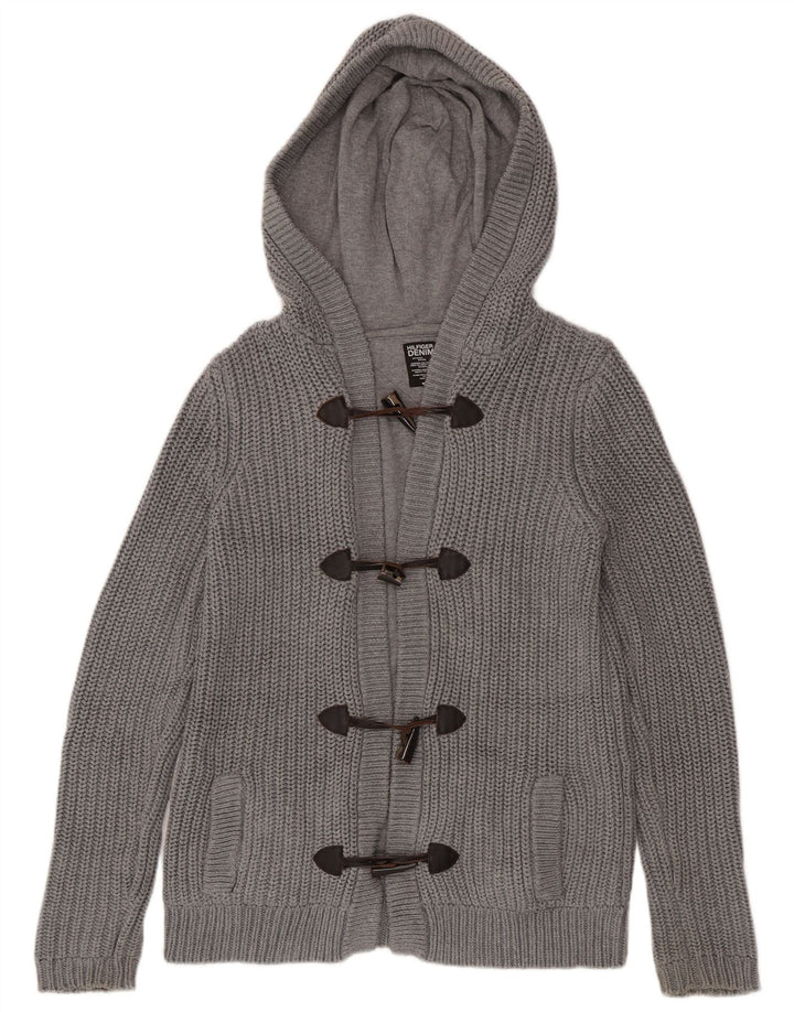 Tommy Hilfiger Herre hætte cardigan sweater Medium Grå Bomuld