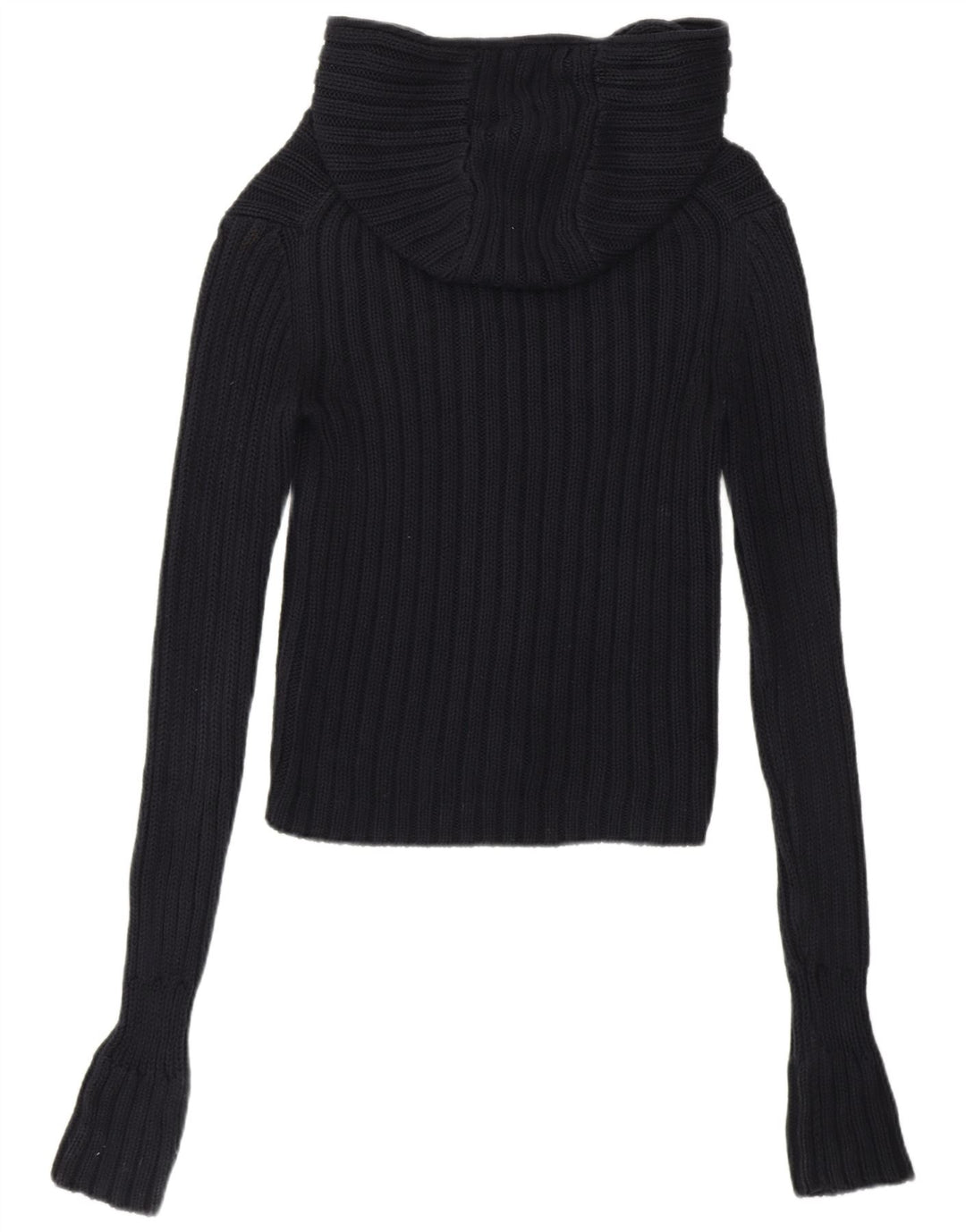 J. CREW Sweater med hætte til kvinder UK 6 XS marineblå bomuld
