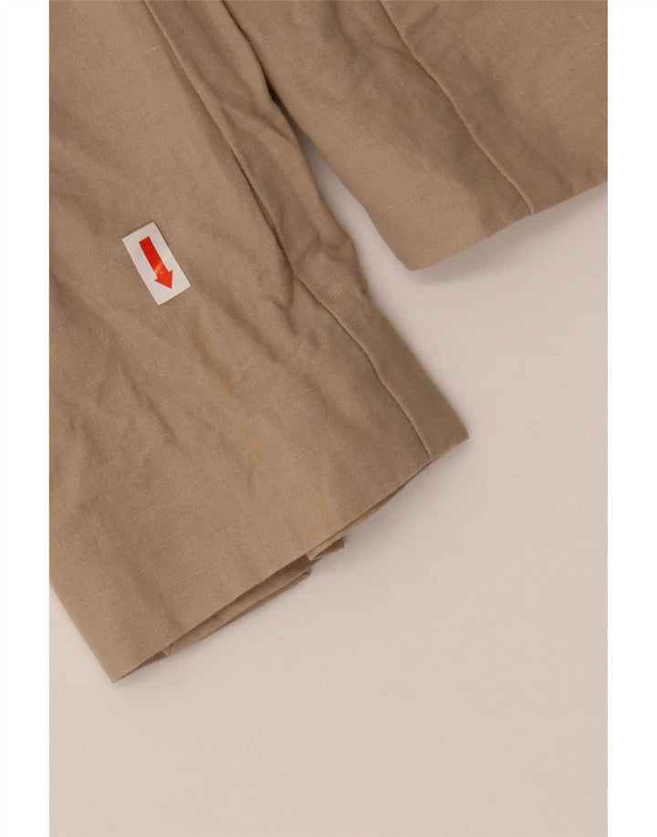 Armani Dame 1 Knap Blazer Jacket UK 10 Small Beige Bomuld